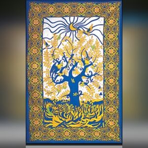 Psychedelic tree of life tapestry